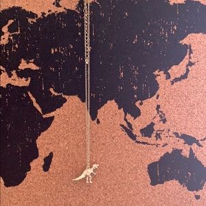 Pacsun T-Rex gold necklace
